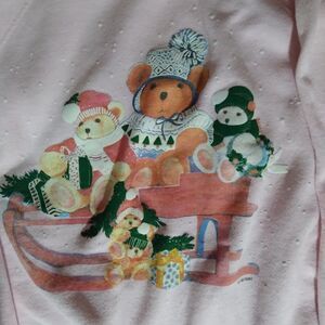 Vintage Winter Teddy Bears Collared Sweatshirt